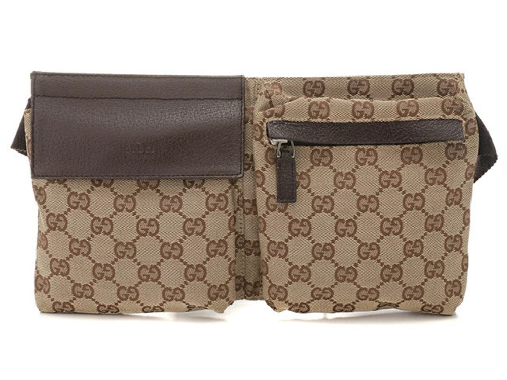 Gucci brown Crossbody canvas Cream bag Waist Beige Belt Cream Tan